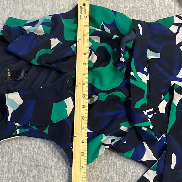 Anna Taylor Elegant Blue and Green Patterned Dress size 2 - Picture 9 of 10
